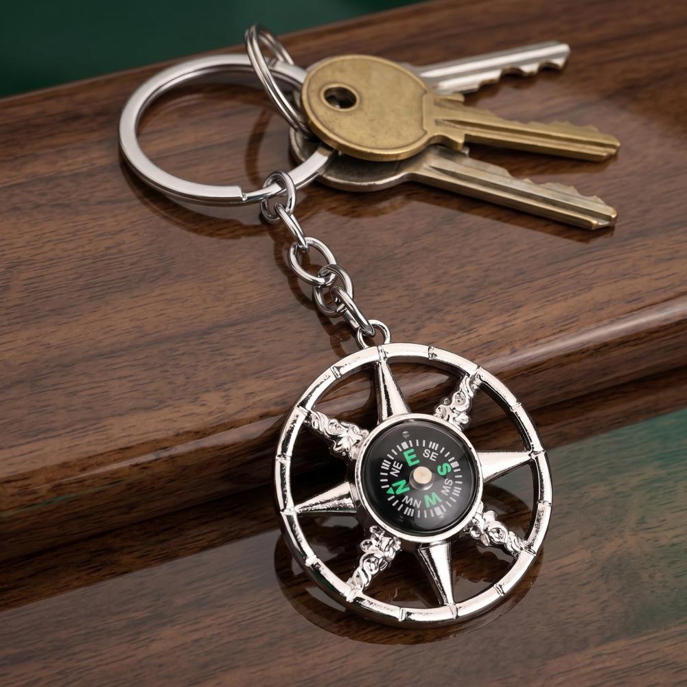 Compass Keychain Mini - Мини-компас-брелок из сплава для походов, кемпинга,