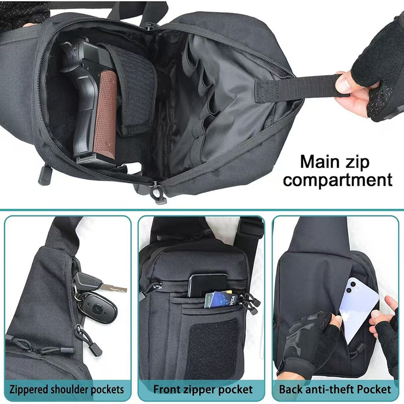 Тактическая сумка для пистолет – обзор и цена Edc Concealed Carry Sling Bag