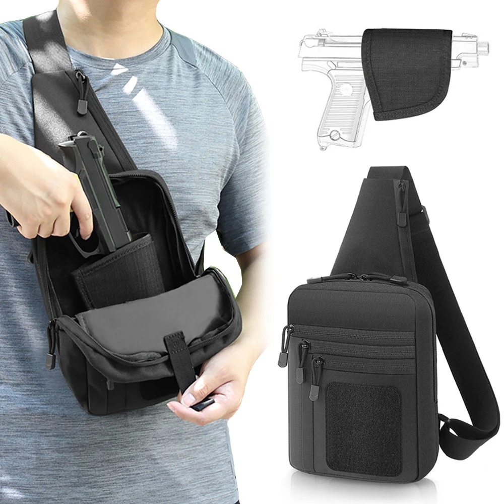 Тактическая сумка для пистолет – обзор и цена Edc Concealed Carry Sling Bag