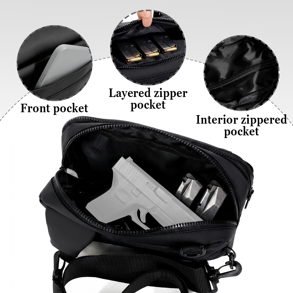 Тактическая сумка для пистолет – обзор и цена Edc Concealed Carry Sling Bag