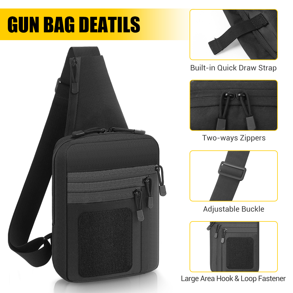 Тактическая сумка для пистолет – обзор и цена Edc Concealed Carry Sling Bag