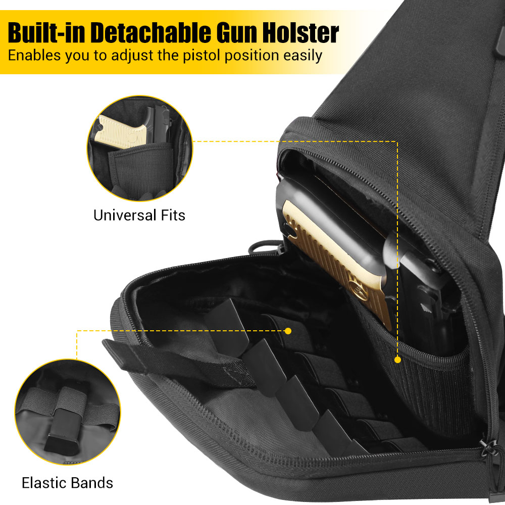 Тактическая сумка для пистолет – обзор и цена Edc Concealed Carry Sling Bag