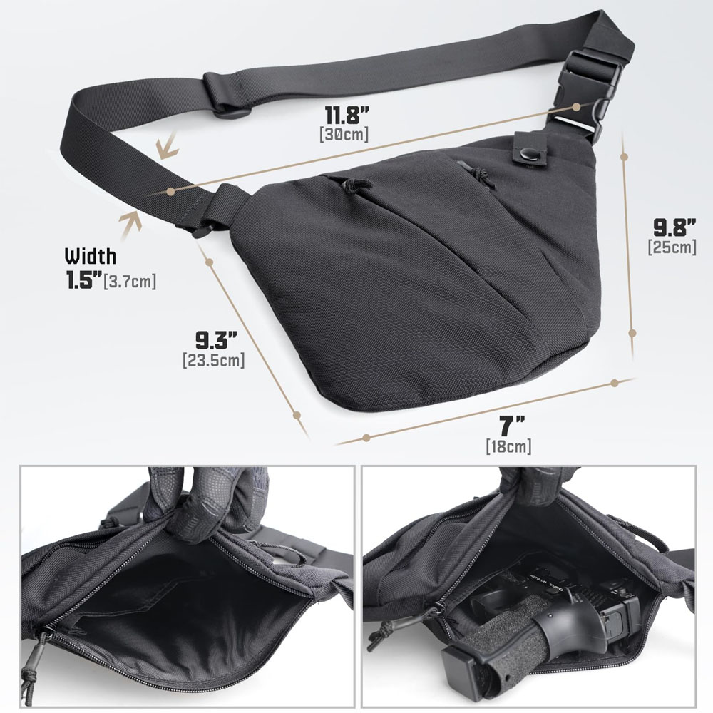 Тактическая Сумка для ношения  – обзор и цена Edc Concealed Carry Sling Bag