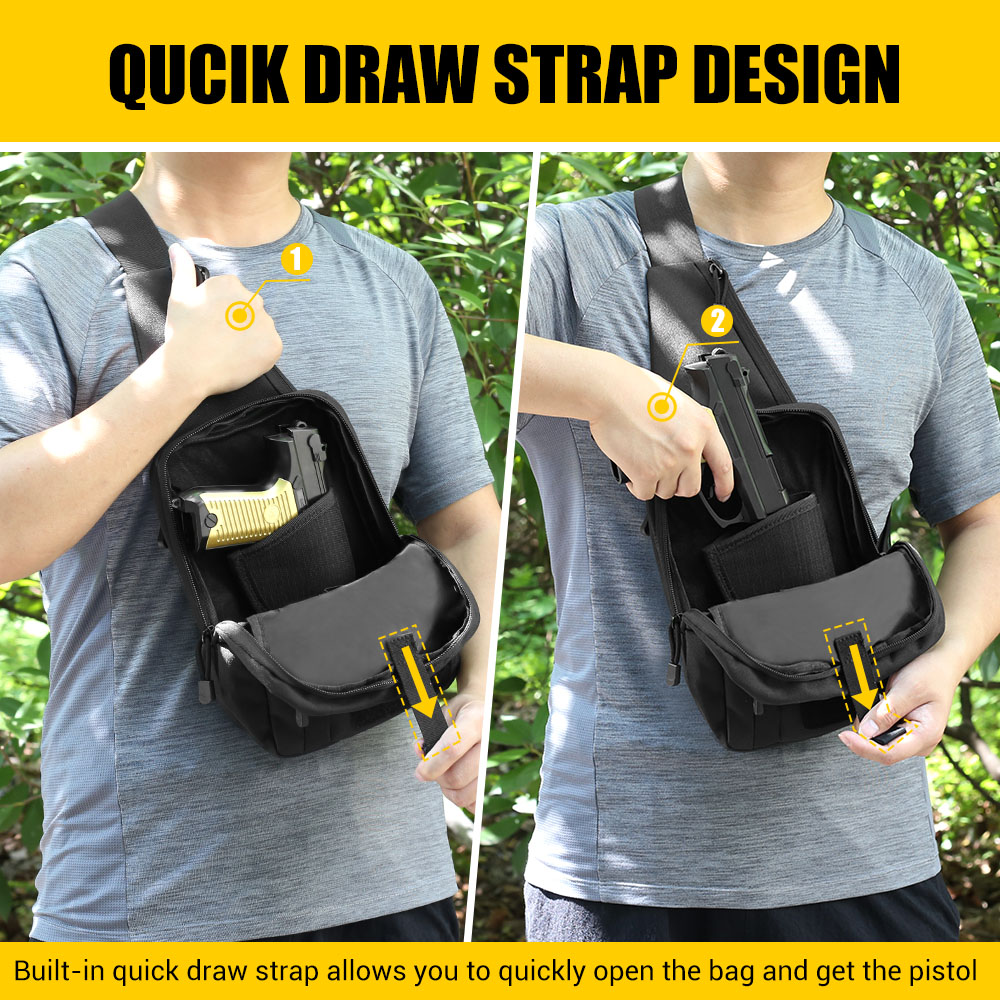Тактическая сумка для пистолет – обзор и цена Edc Concealed Carry Sling Bag