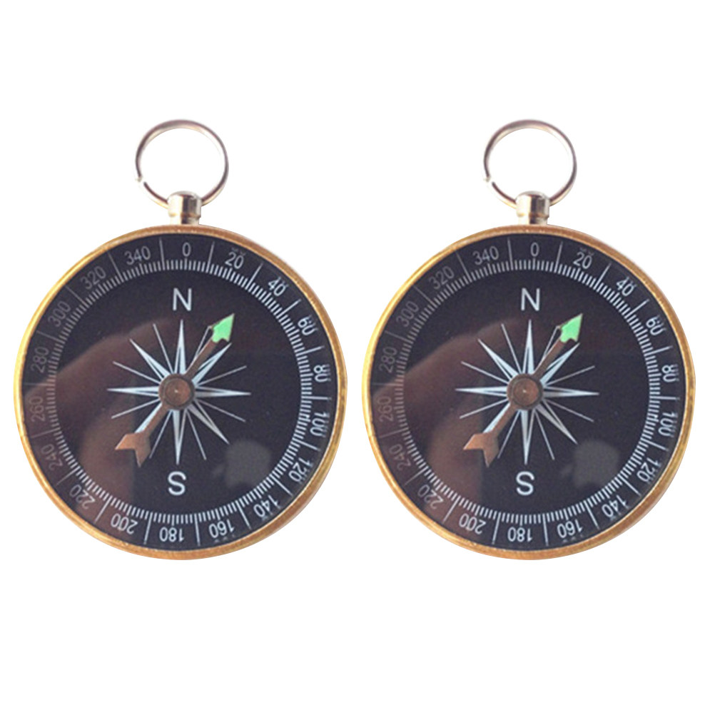 2 шт. Премиум-металлический ми – обзор и цена Compass Keychain Mini