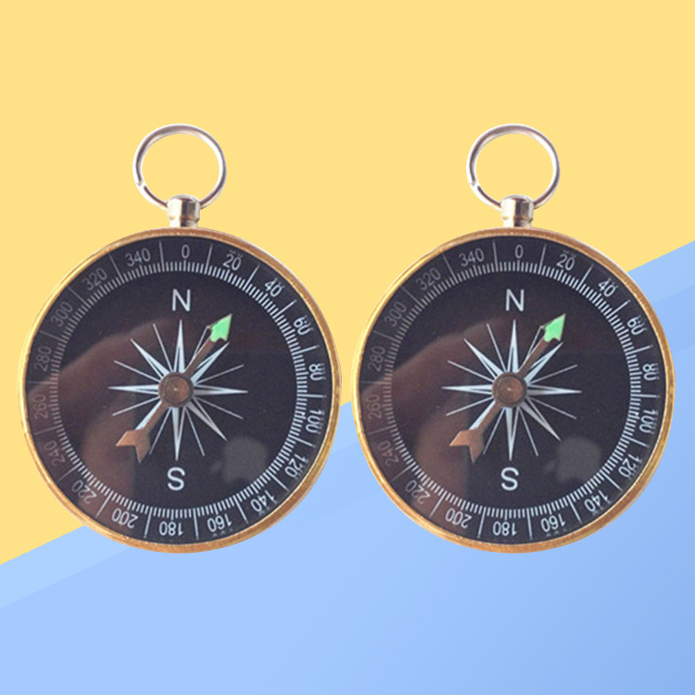 2 шт. Премиум-металлический ми – обзор и цена Compass Keychain Mini