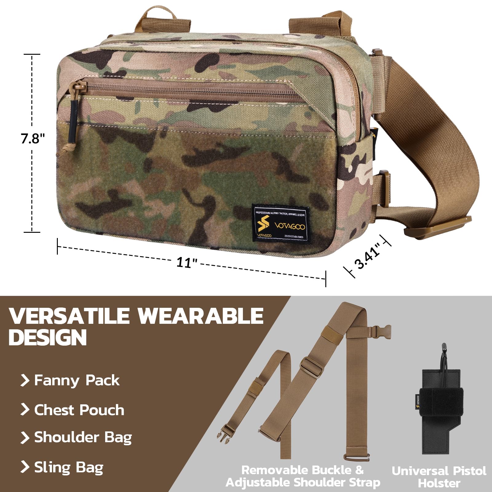 Тактическая поясная сумка, сум – обзор и цена Edc Concealed Carry Sling Bag