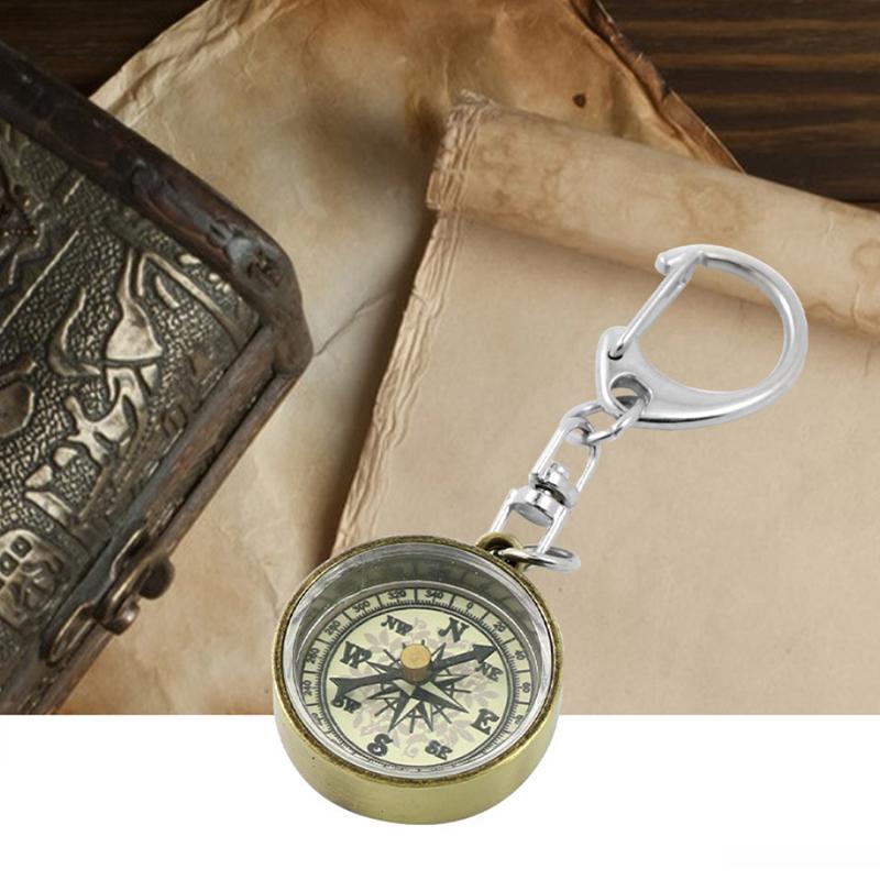 Горячая распродажа: Винтажный  – обзор и цена Compass Keychain Mini